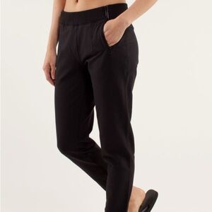 Lululemon Athletica Black Track Pants with Elastic Waistband New